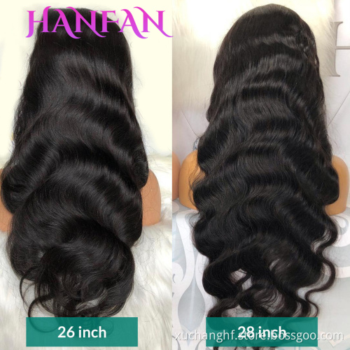 Natural Glueless Brazilian Human Hair Body Wave Front Wig Dyeable Virgin Frontal Lace Wigs For Black Women